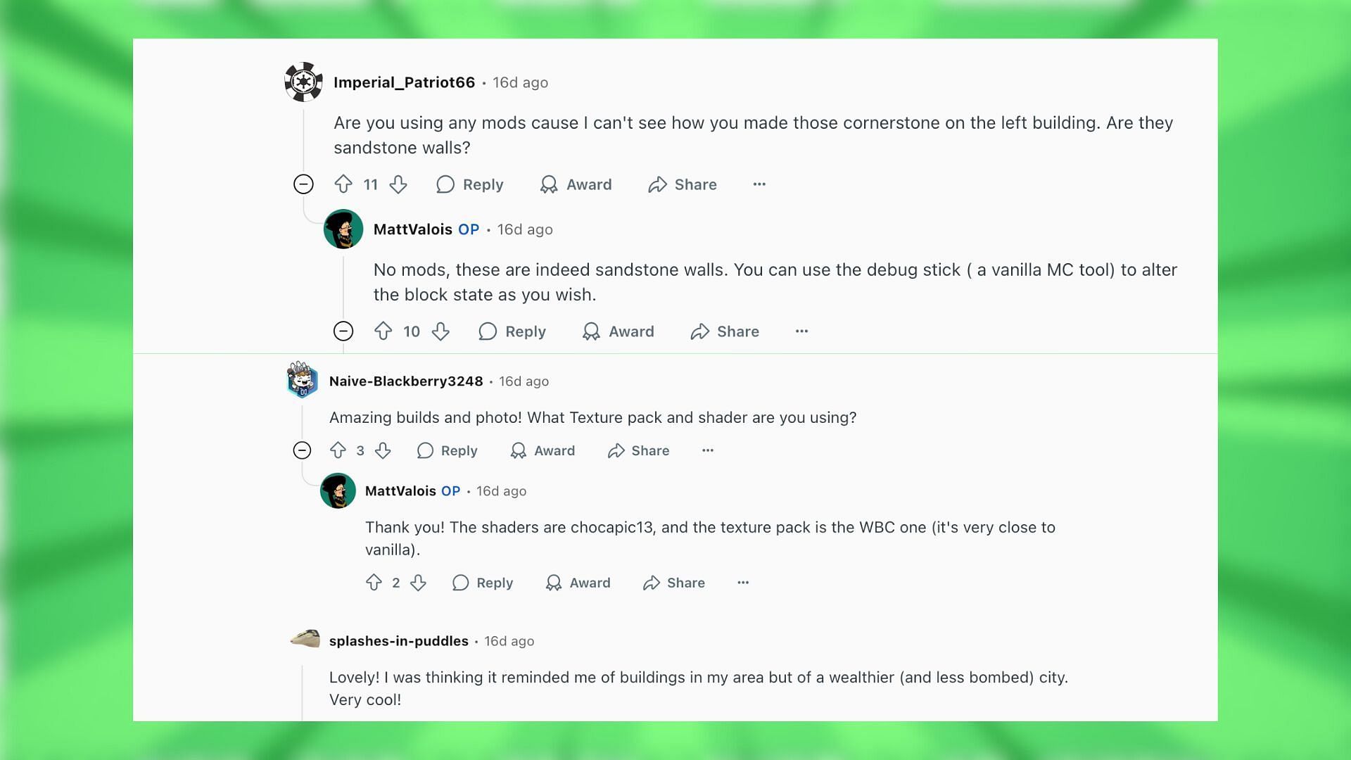 Redditors react to the European city build (Image via Reddit)
